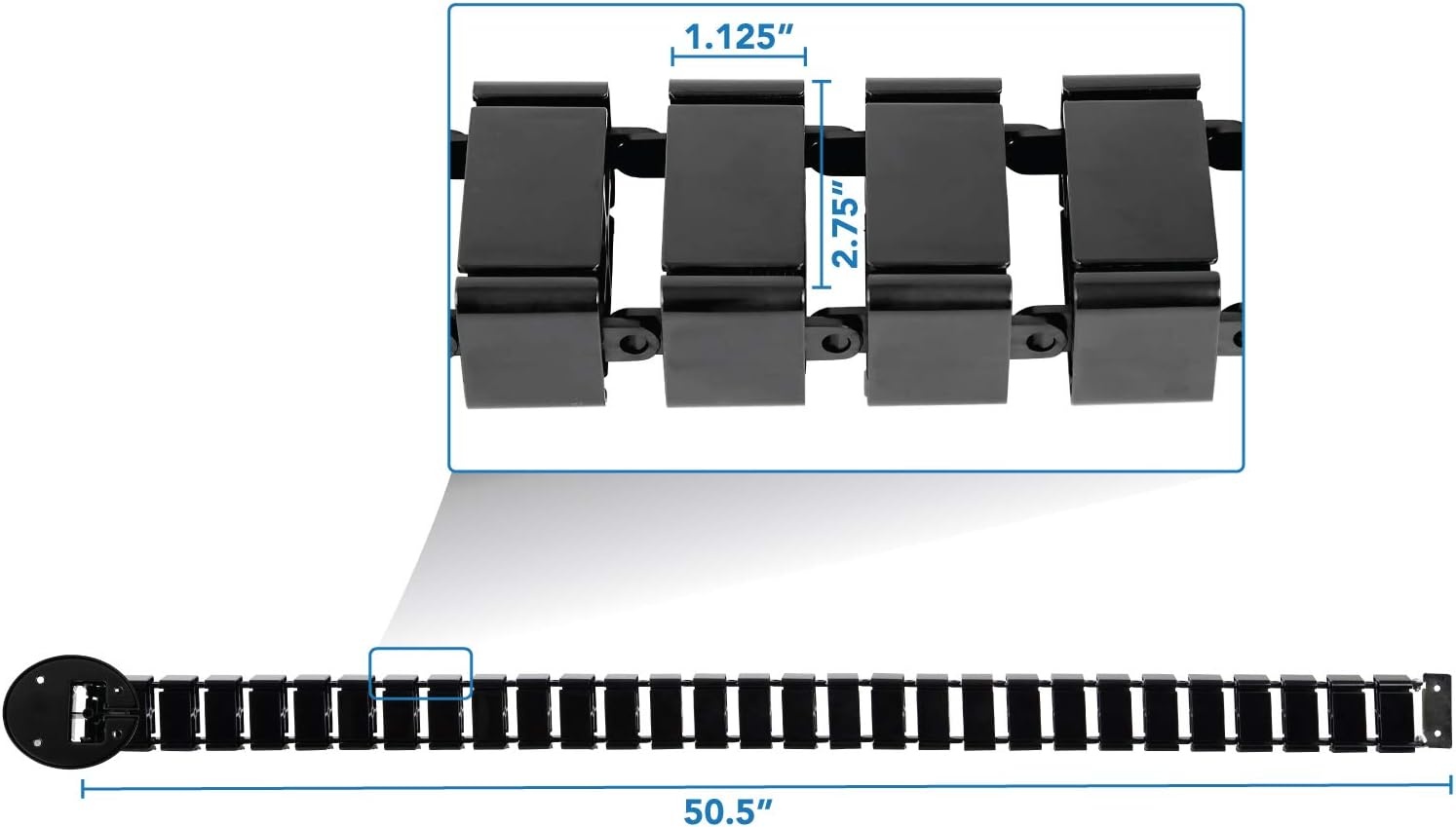 image:imageMountIt Cable Management Spine Desk Cord Organizer Vertebrae Keeps Power and AV Cords Safe and Organized 50 Inch Long Modular Wire Management Tray Black
