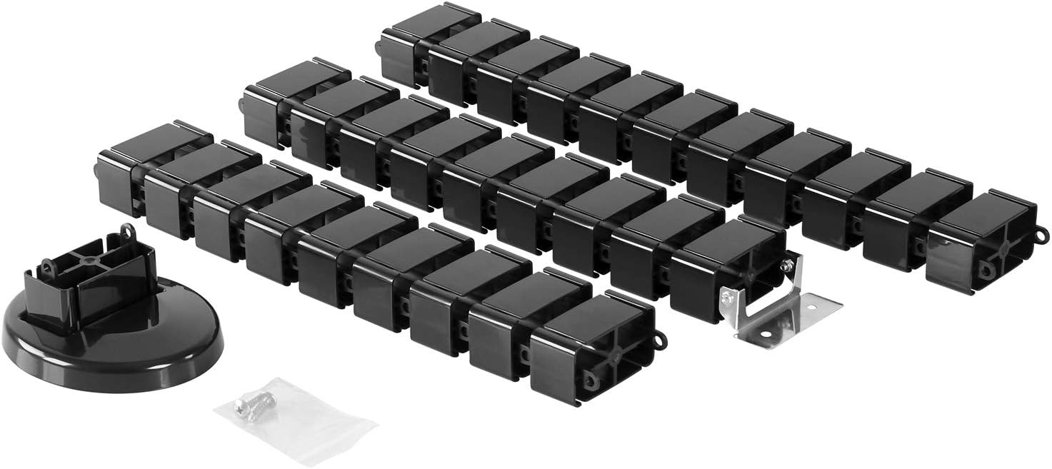 image:imageMountIt Cable Management Spine Desk Cord Organizer Vertebrae Keeps Power and AV Cords Safe and Organized 50 Inch Long Modular Wire Management Tray Black