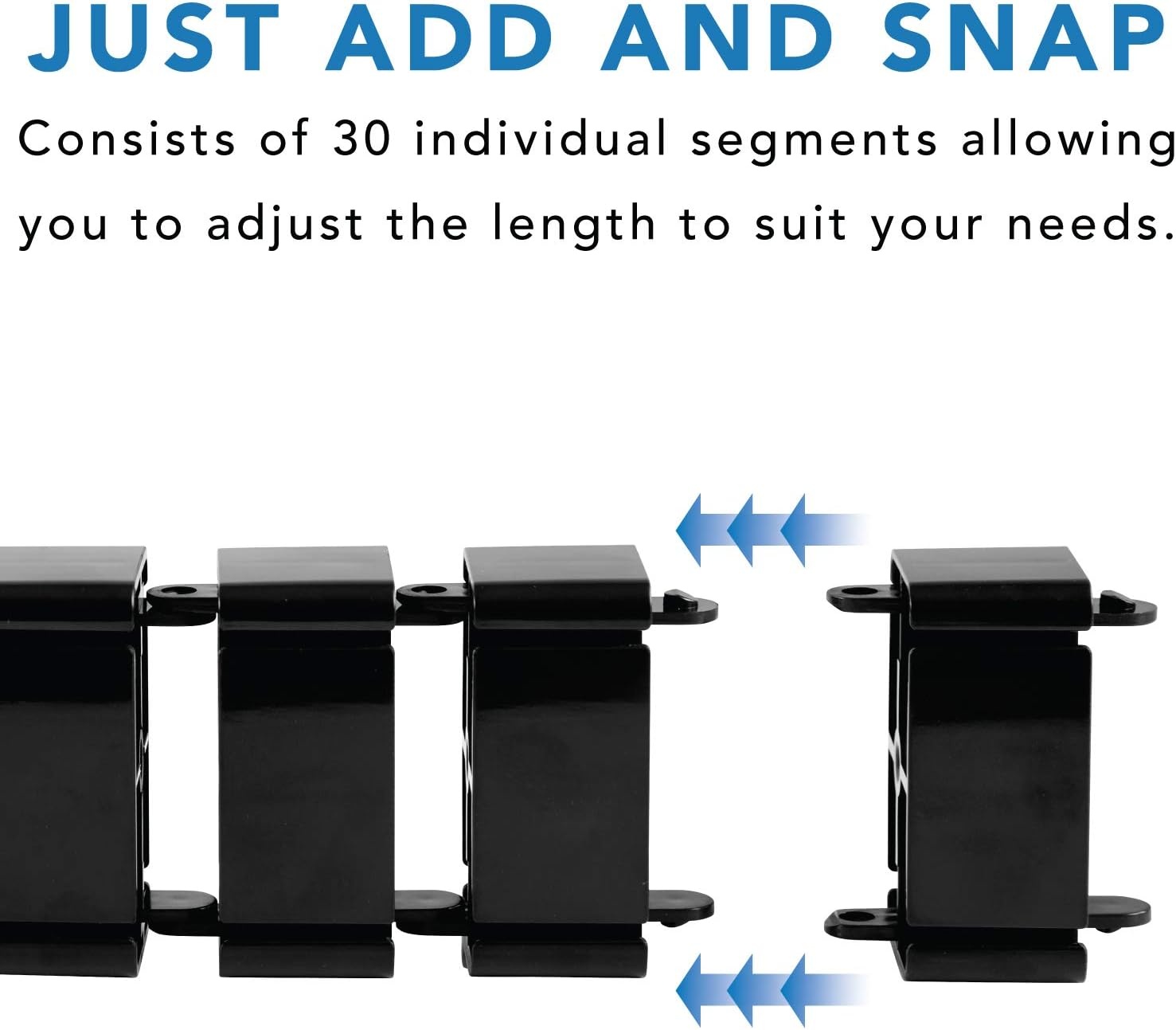 image:imageMountIt Cable Management Spine Desk Cord Organizer Vertebrae Keeps Power and AV Cords Safe and Organized 50 Inch Long Modular Wire Management Tray Black
