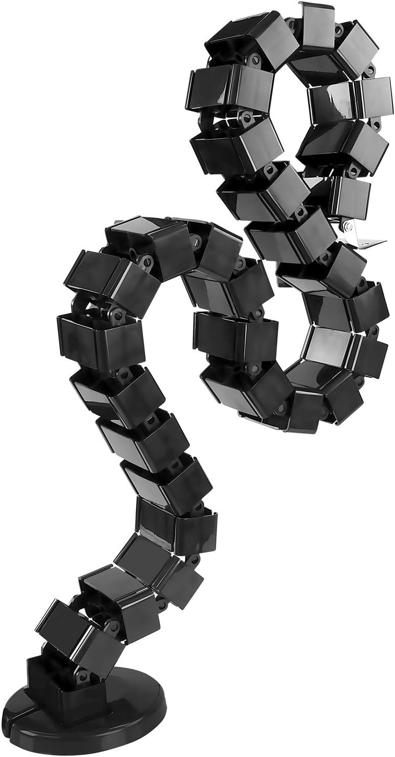 image:imageMountIt Cable Management Spine Desk Cord Organizer Vertebrae Keeps Power and AV Cords Safe and Organized 50 Inch Long Modular Wire Management Tray Black