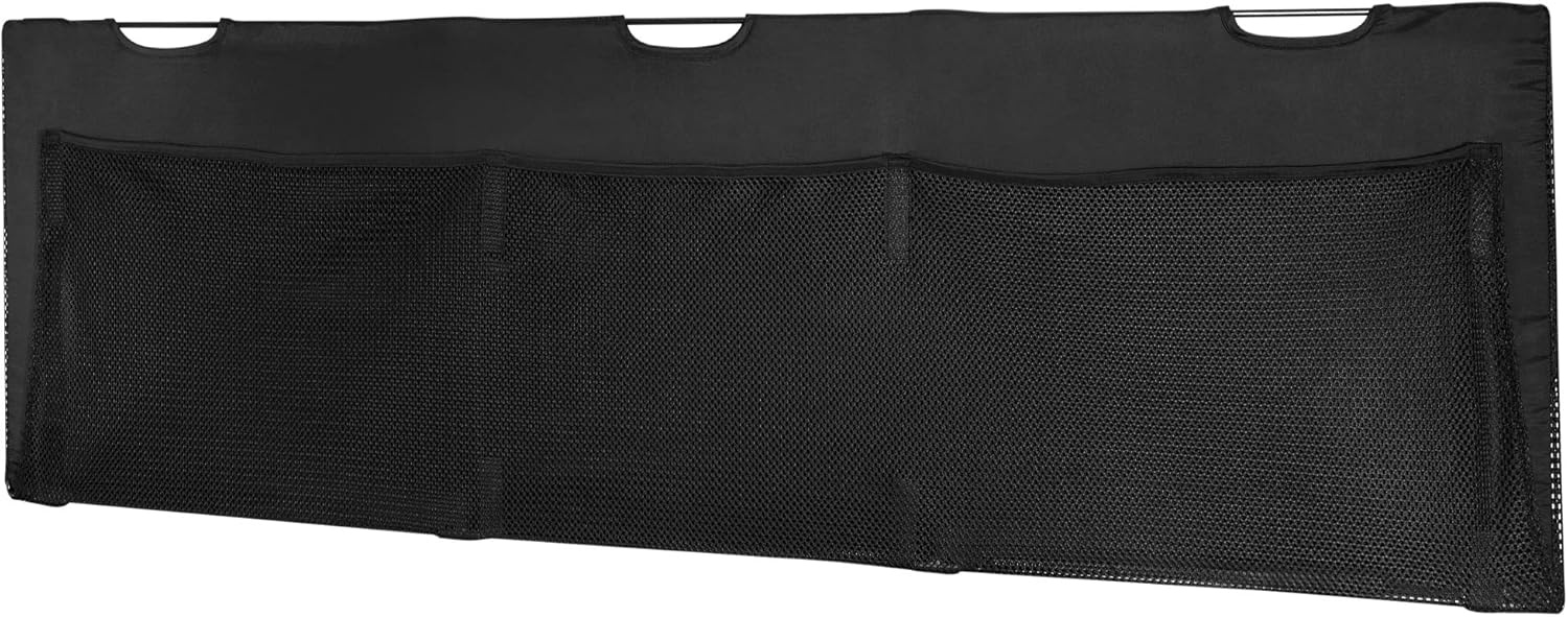 image:imageMountIt Under Desk Privacy Panel for Sit Stand Workstations 41 Inches Wide with Cable Management and Organizer Pockets Modesty Desk Skirt for Home and Office Black60 inches
