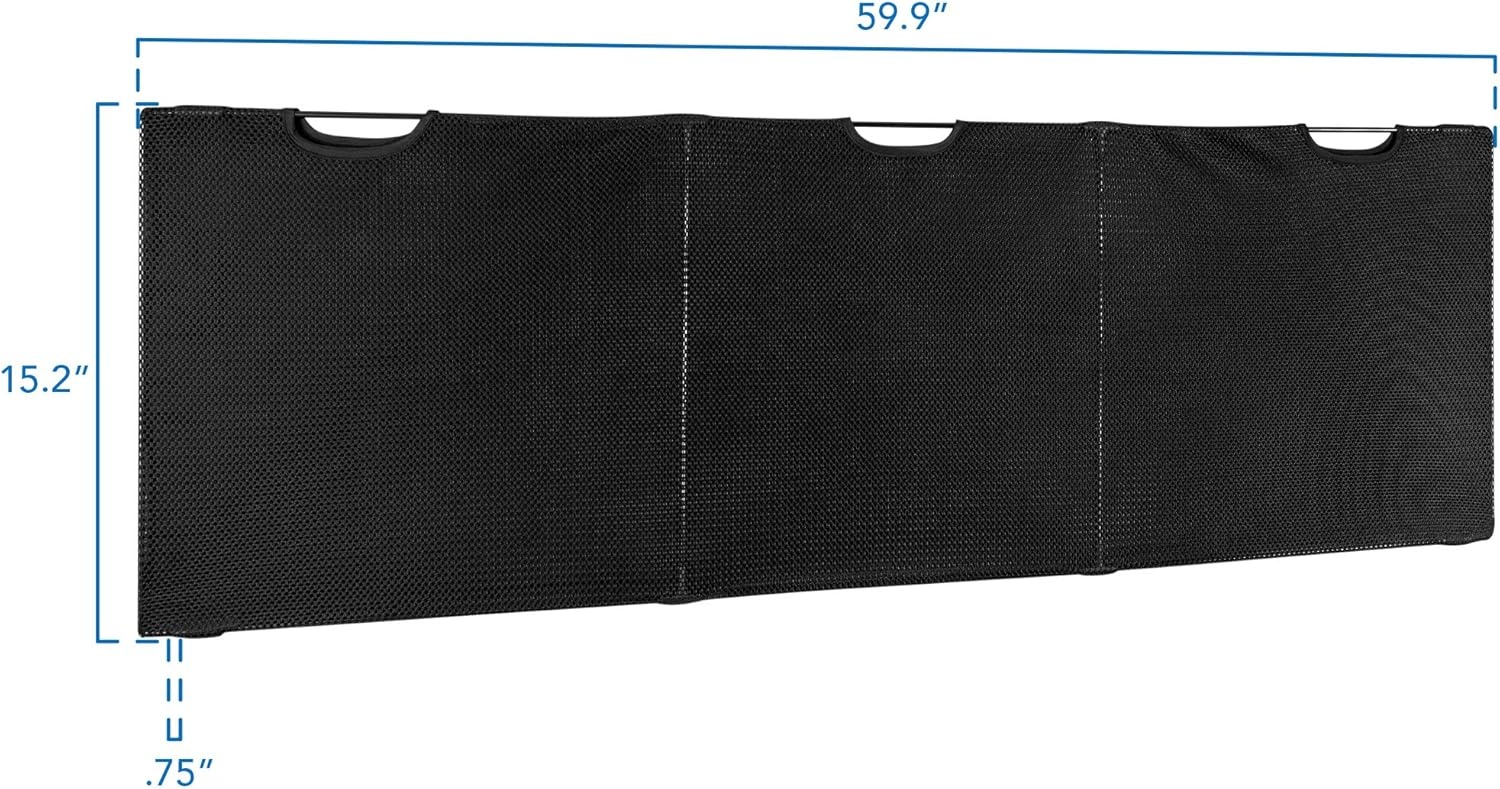 image:imageMountIt Under Desk Privacy Panel for Sit Stand Workstations 41 Inches Wide with Cable Management and Organizer Pockets Modesty Desk Skirt for Home and Office Black60 inches