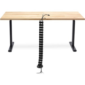 image:imageMountIt Cable Management Spine Desk Cord Organizer Vertebrae Keeps Power and AV Cords Safe and Organized 50 Inch Long Modular Wire Management Tray Black