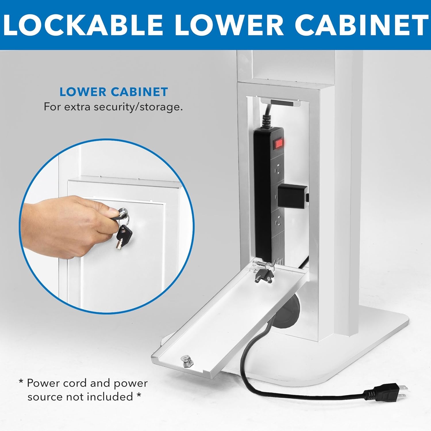 image:imageMountIt AntiTheft iPad Floor Stand Kiosk Locking Tablet Floor Stand for iPad Gen 711 amp A16 Air amp Pro 10211 Commercial Kiosk for Retail Lobby amp Trade Show BlackWhite