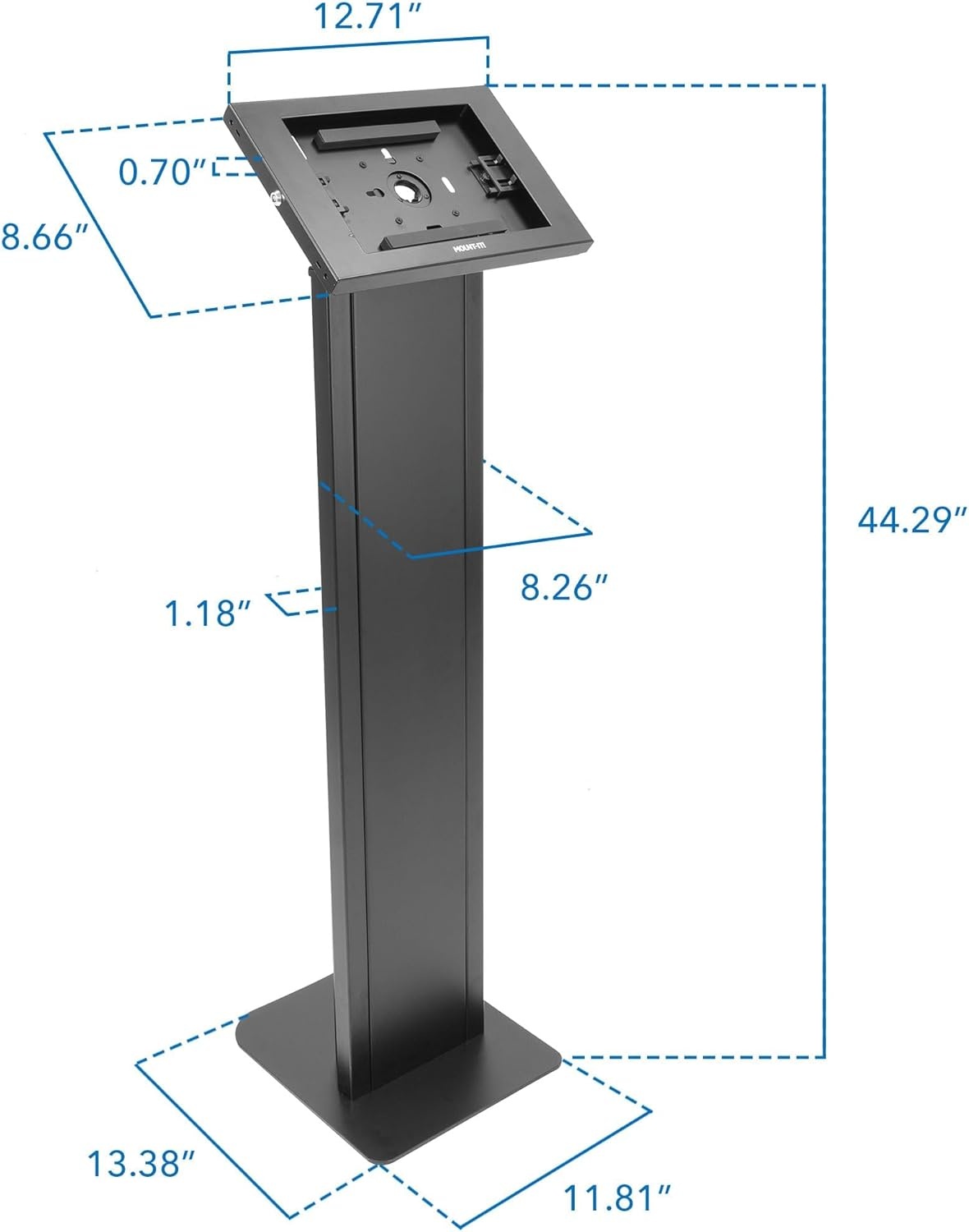 image:imageMountIt AntiTheft iPad Floor Stand Kiosk Locking Tablet Floor Stand for iPad Gen 711 amp A16 Air amp Pro 10211 Commercial Kiosk for Retail Lobby amp Trade Show BlackBlack
