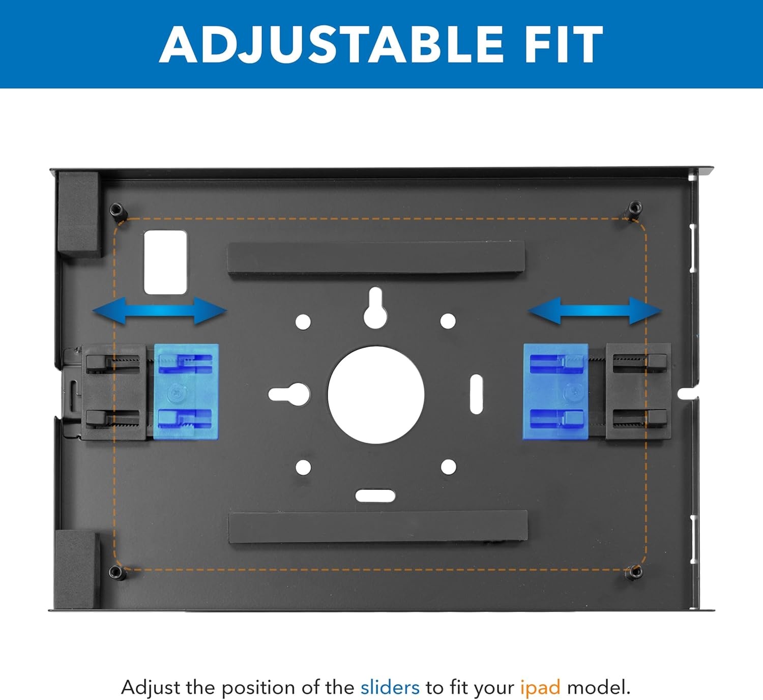 image:imageMountIt AntiTheft iPad Tablet Floor Stand Kiosk with Literature Holder Lockable Enclosure for iPad Gen 711 Pro amp Air A16 90 Rotation amp 75 Tilt Commercial Kiosk Stand Bolt Down Base BlackBlack