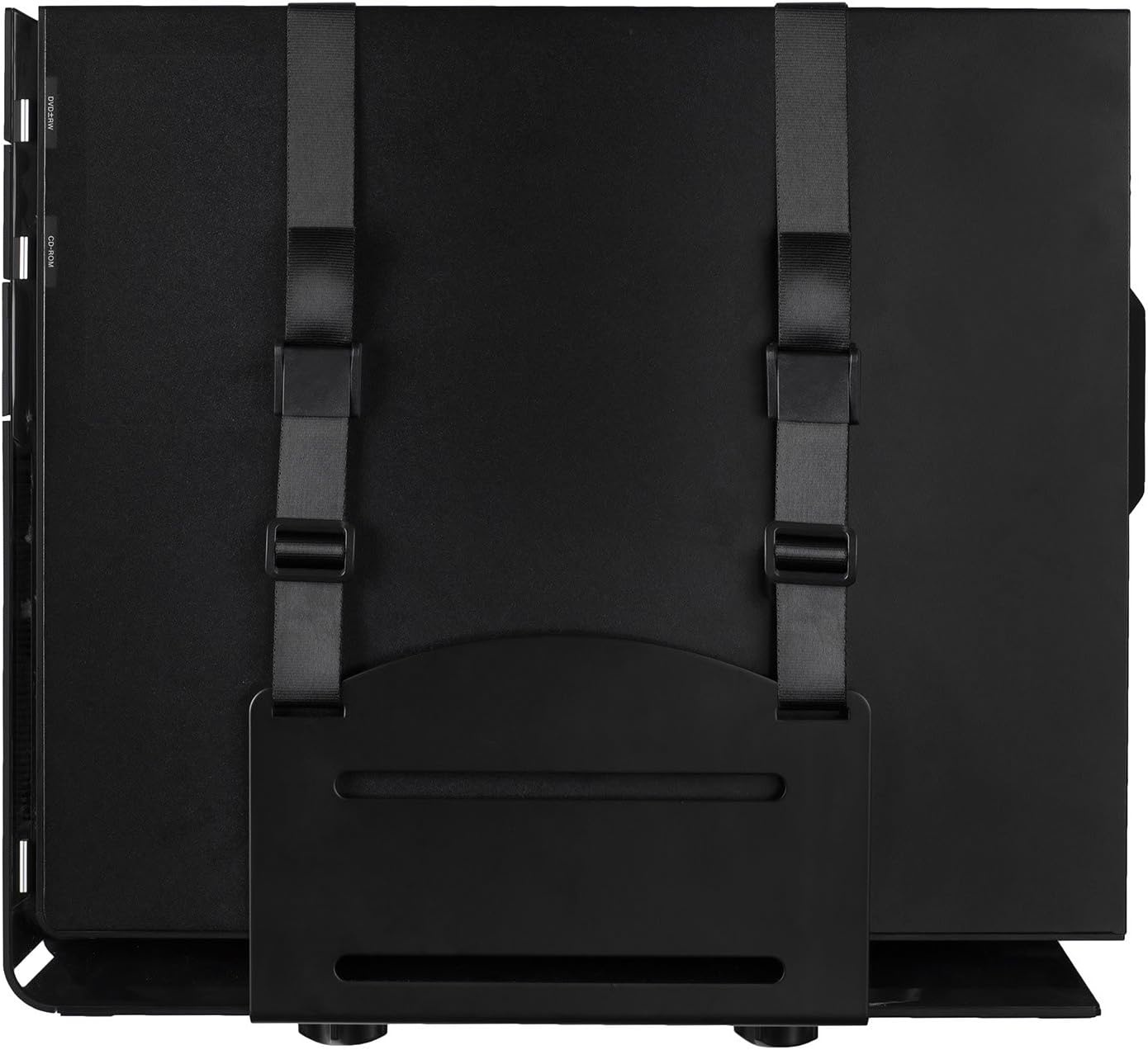 image:imageMountIt CPU Wall Mount Bracket Desktop Computer Tower Holder with Safety Straps Heavy Duty Size Adjustable CPU Holder Steel Black 22 Lbs Capacity Saves Floor and Desk Spacewall mount