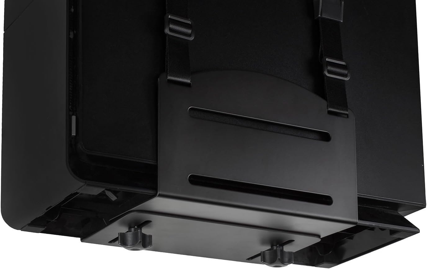 image:imageMountIt CPU Wall Mount Bracket Desktop Computer Tower Holder with Safety Straps Heavy Duty Size Adjustable CPU Holder Steel Black 22 Lbs Capacity Saves Floor and Desk Spacewall mount
