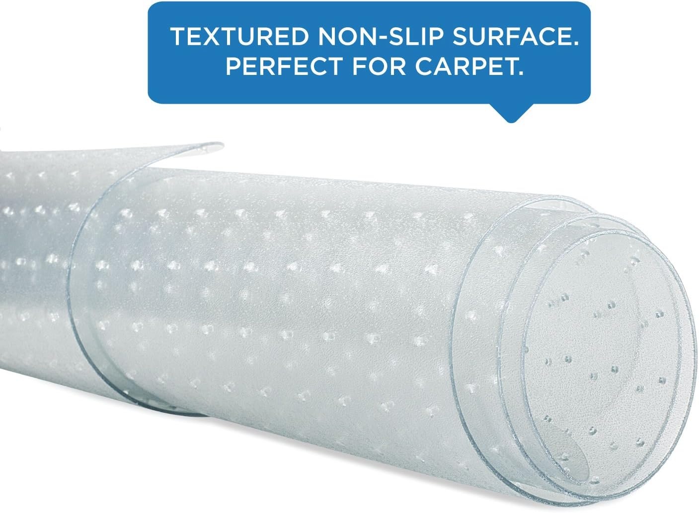 image:imageMountIt Clear Chair Mat for Carpet with Lip 47 x 355 HeavyDuty NonToxic PVC Office Floor Protector for LowMedium Pile Carpet AntiSlip Studded Backing Smooth Glide OdorFree