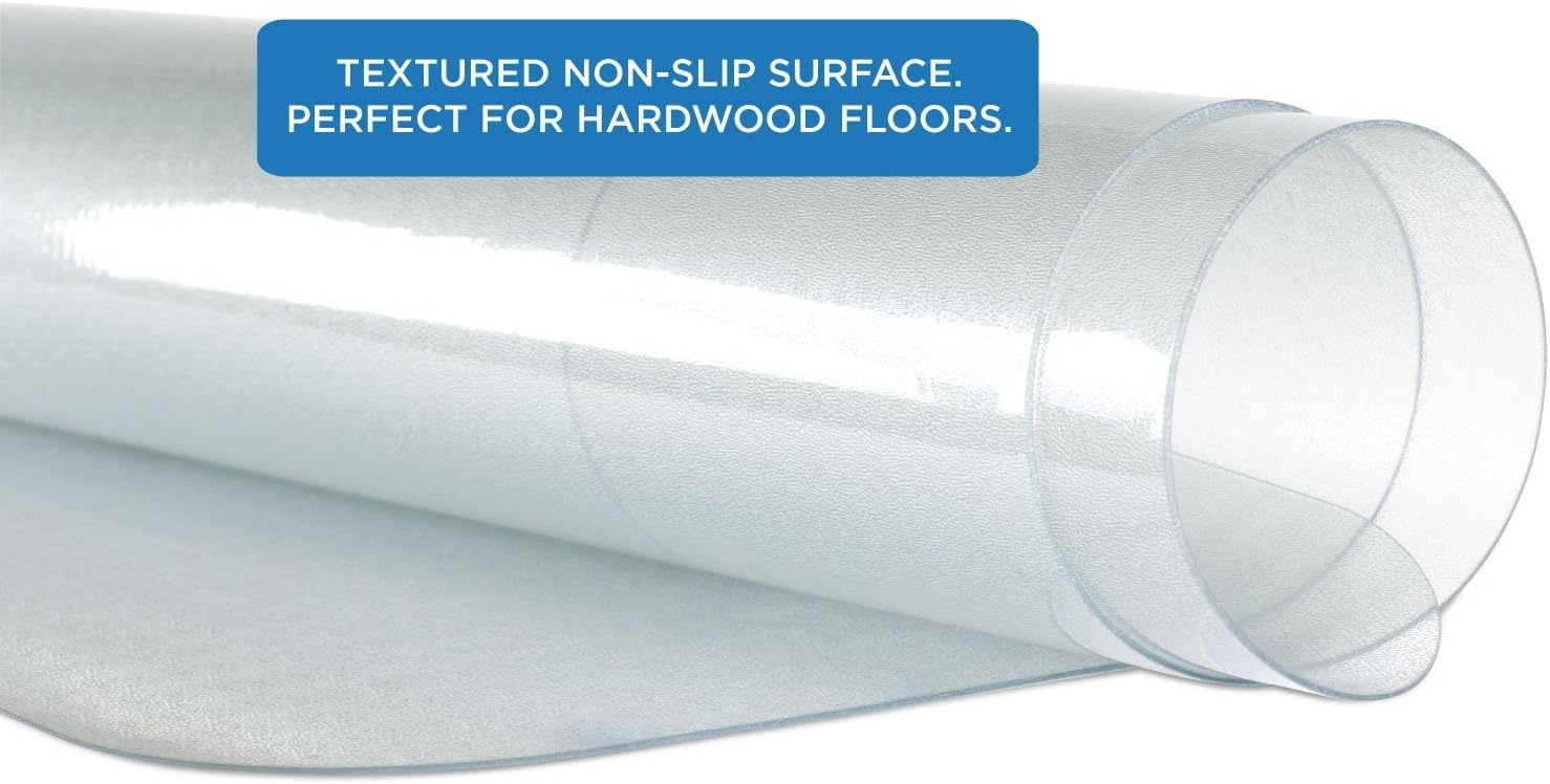 image:imageMountIt Clear Office Chair Mat for Hardwood Floor with Lip 47 x 355 Hard Floor Desk amp Computer Chair Mat PVC Floor Protector for Wood Laminate Vinyl Linoleum amp Tile