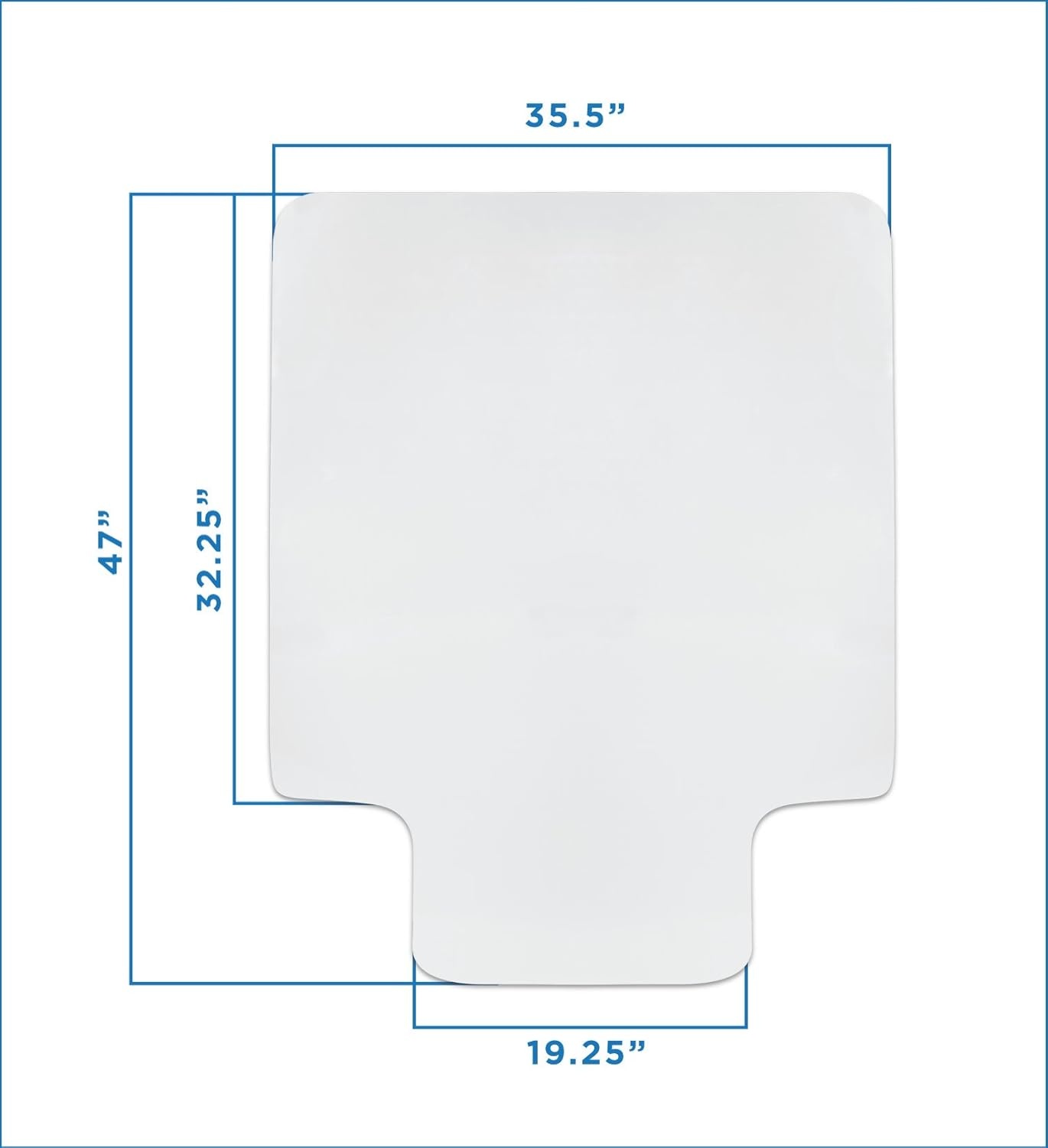 image:imageMountIt Clear Office Chair Mat for Hardwood Floor with Lip 47 x 355 Hard Floor Desk amp Computer Chair Mat PVC Floor Protector for Wood Laminate Vinyl Linoleum amp Tile