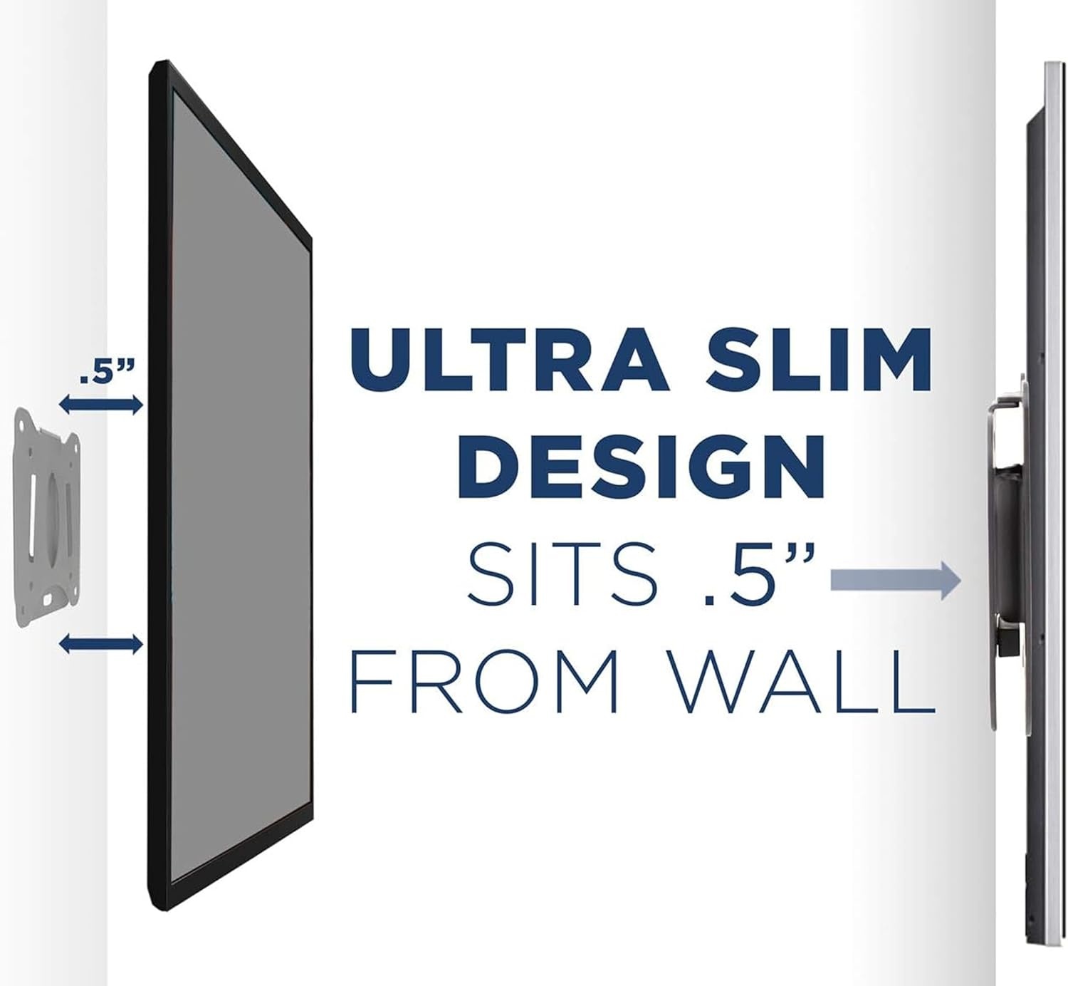 image:imageMountIt Fixed TV Wall Mount Ultra Low Profile 094 Fits 1350 TVs amp Monitors up to 66 lbs VESA 75x75200x200 Flush Mount Single Stud Small Flat TV Wall Bracket for Bedroom amp Office13 32 Screens