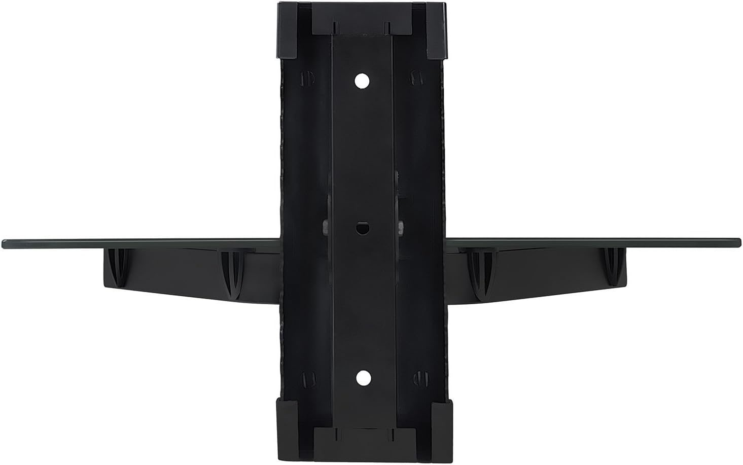image:imageMountIt Floating TV Shelf Wall Mounted Shelf for Receiver Cable Box PlayStation Xbox DVD Player Projector and AV Components 176 Lbs Capacity 1 Shelf Tinted Tempered Glass Black1shelf