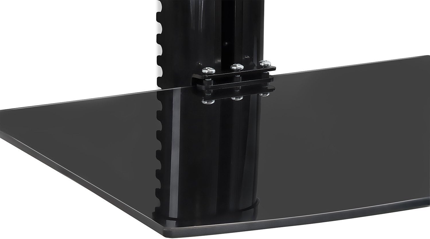 image:imageMountIt Floating TV Shelf Wall Mounted Shelf for Receiver Cable Box PlayStation Xbox DVD Player Projector and AV Components 176 Lbs Capacity 1 Shelf Tinted Tempered Glass Black2shelf