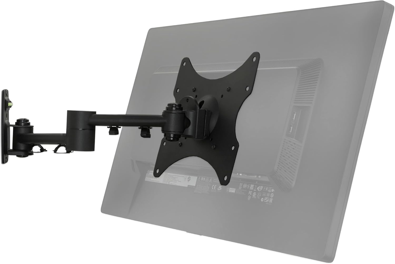 image:imageMountIt Full Motion TV Wall Mount Bracket for 1342 Screens 18 Articulating Arm Quick Release Plate Tilt Swivel Rotate AntiTheft Lock Single Stud Install Supports 44 lbs VESA 75200