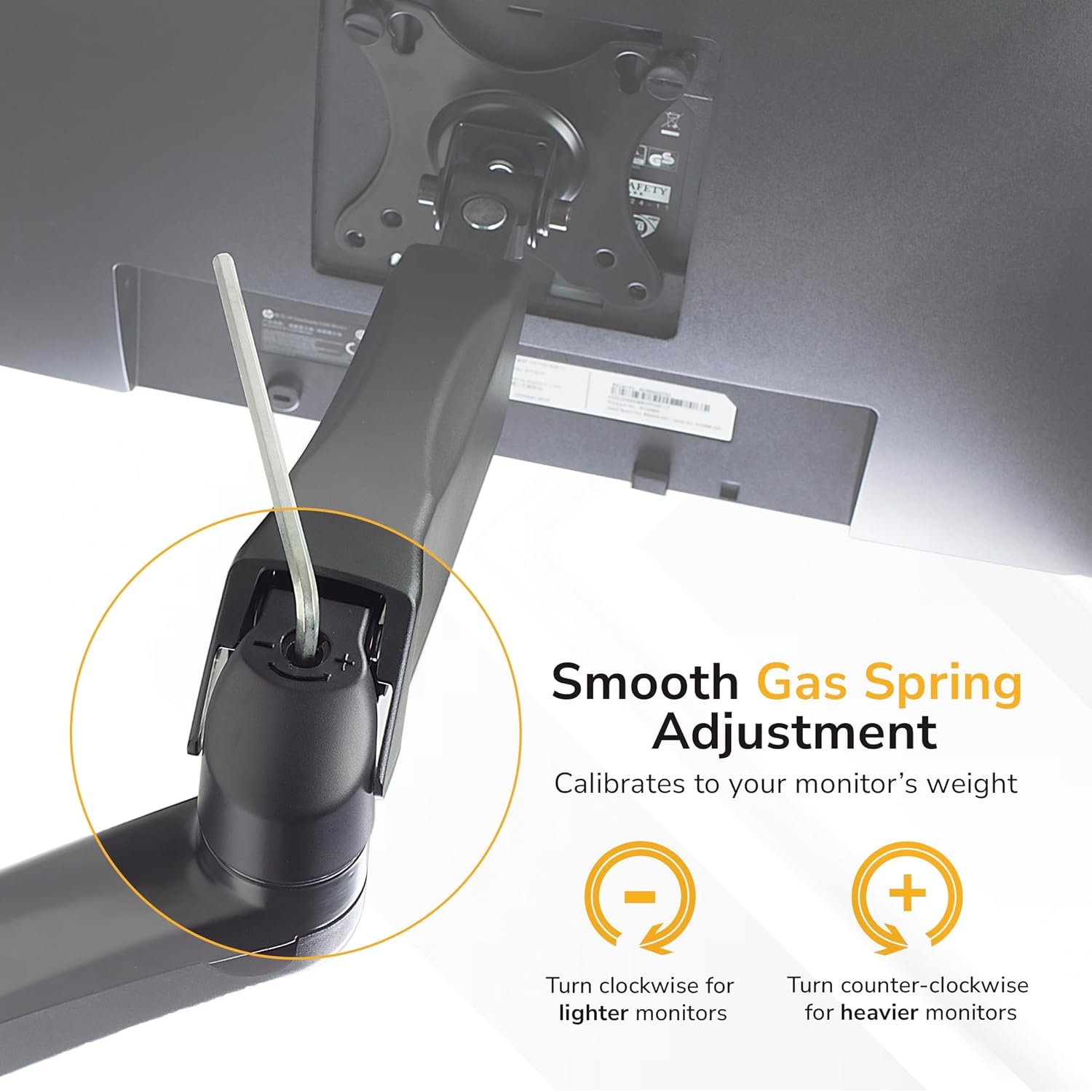 image:imageMountIt Monitor Wall Mount Arm FullMotion Gas Spring Fits 1332 Screens up to 143 lbs VESA 75x75 amp 100x100 Tilt Swivel Rotate SingleStud Wall Mounted Computer Monitor Arm RV Compatible
