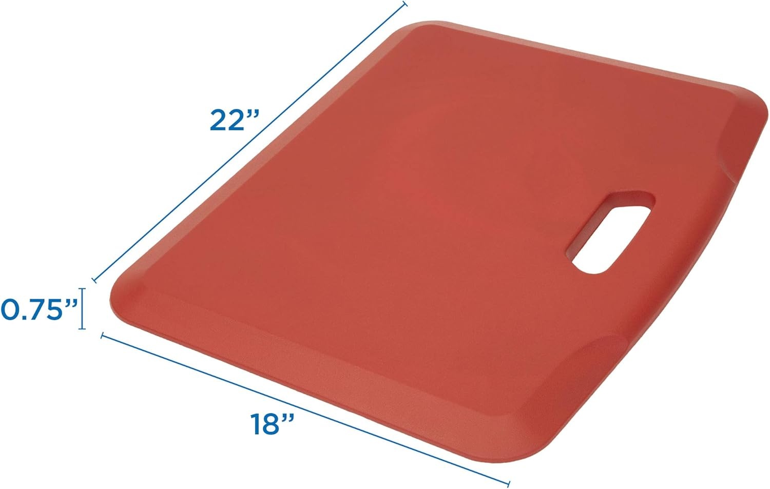 image:imageMountIt Standing Desk Floor Mat Red Standing Comfort Mat for Standing Desk Home Office Kitchen Garage AntiSlip Washable Surface 18x22 Rubberized Gel FoamRed
