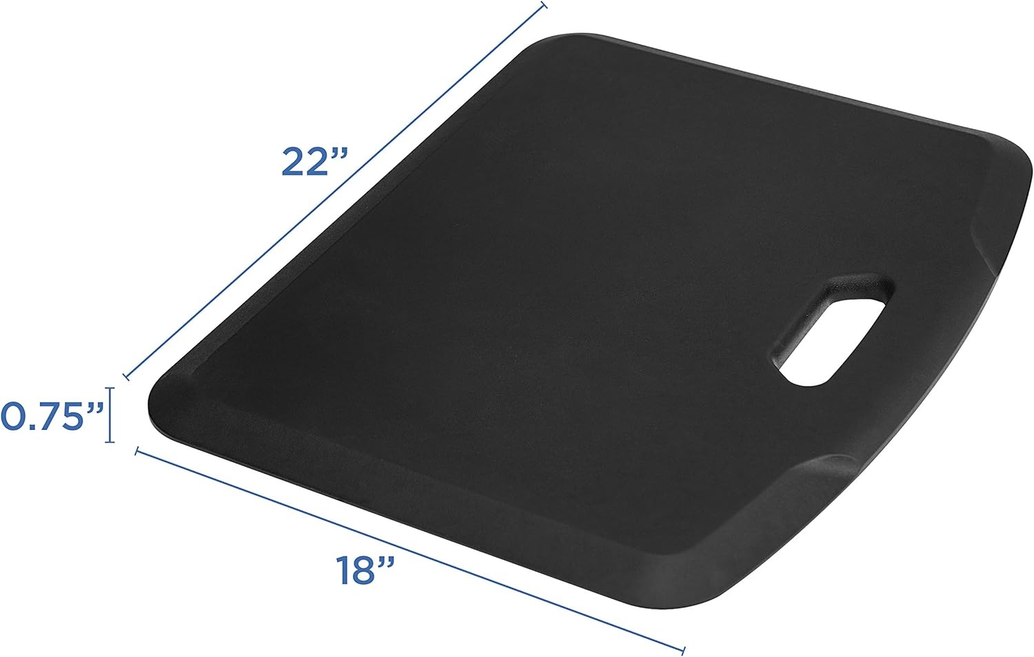 image:imageMountIt Standing Desk Floor Mat Red Standing Comfort Mat for Standing Desk Home Office Kitchen Garage AntiSlip Washable Surface 18x22 Rubberized Gel FoamBlack