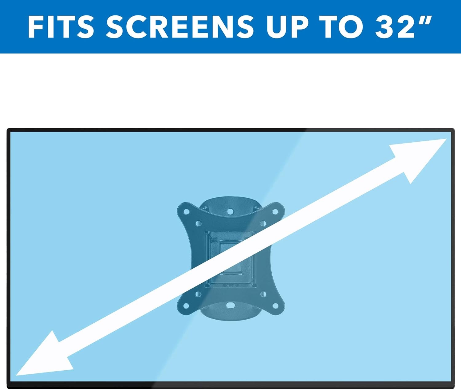 image:imageMountIt TV Wall Mount for Small to Mid Size TVs Fits 32 to 50 Inch Screens 75 100 200 mm VESA Compatible LowProfile Slim Design with Tilting and Swivel Motion 44lb CapacityFor 1932 screen
