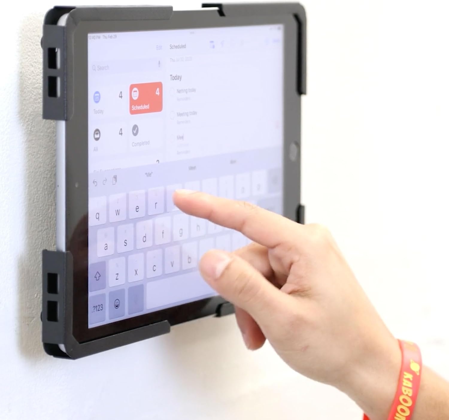 image:imageMountIt Universal iPad amp Tablet Wall Mount Holder Secure Steel Enclosure for 97131 Inch Tablets Wall or VESA 75x75 Mounting Portrait or Landscape AntiTheft Tablet Mount for Office RetailBlack