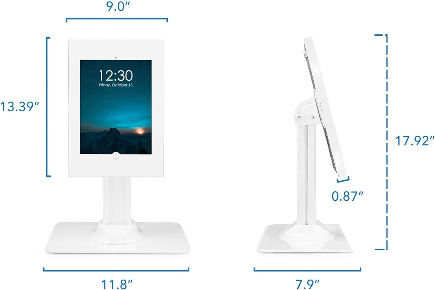 image:imageMountIt iPad Kiosk Stand AntiTheft Locking Countertop Enclosure amp 360 Rotating Base Retail POS amp Checkin Stand for iPad Pro iPad Air amp Gen 711 A16 WhiteWhite