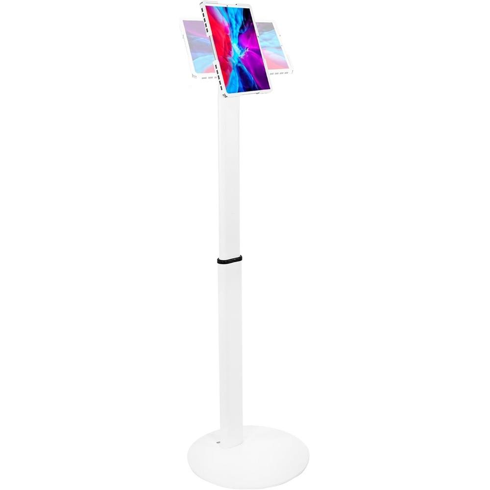 image:imageMountIt AntiTheft Universal Tablet Floor Stand Kiosk Locking Enclosure for iPad Galaxy Tab amp Surface Pro 97131 Height Adjustable 27547 Commercial Kiosk Stand BlackWhite