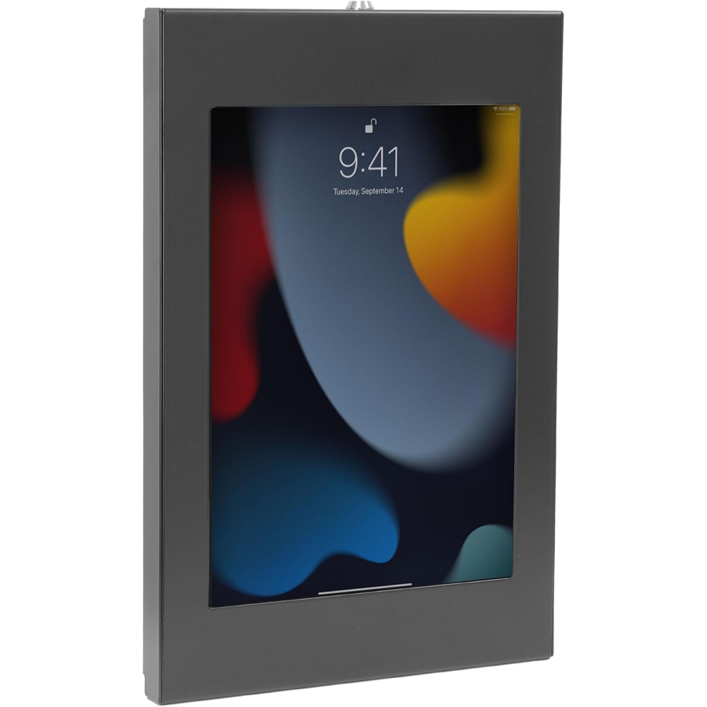 image:imageMountIt AntiTheft iPad Kiosk Wall Mount Lockable LowProfile Steel Enclosure for Retail amp Commercial Use iPad Gen 711 A16 Pro amp Air 75x75 VESA Flush Tablet Mount BlackBlack