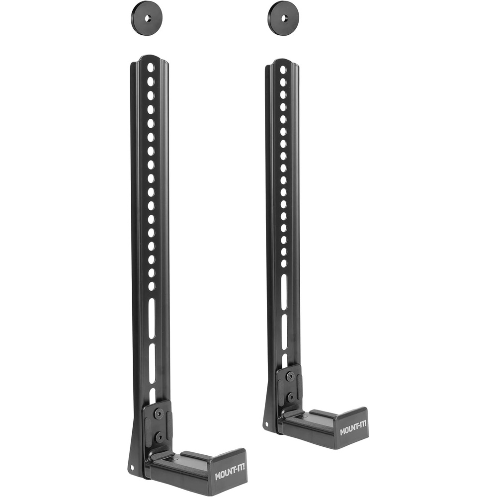 image:imageMountIt Soundbar Mount for TV and Wall Mounting 2in1 Soundbar Bracket for Back of TV or Wall Mount Installation Universal Base Fits All Soundbars