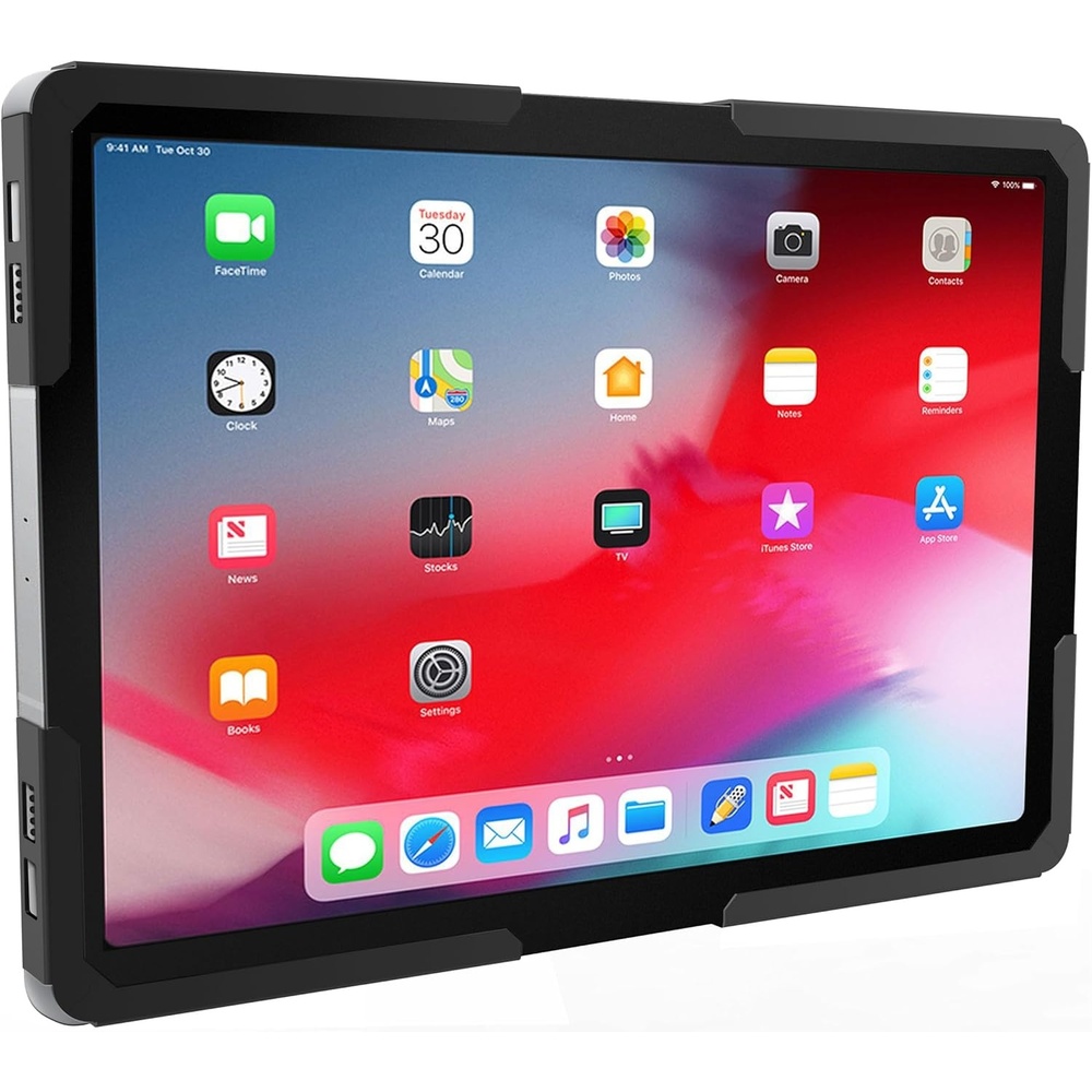 image:imageMountIt Universal iPad amp Tablet Wall Mount Holder Secure Steel Enclosure for 97131 Inch Tablets Wall or VESA 75x75 Mounting Portrait or Landscape AntiTheft Tablet Mount for Office RetailBlack
