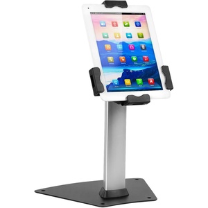 image:imageMountIt AntiTheft Universal iPad amp Samsung Tablet Floor Stand Kiosk Locking Clamp Height Adjustable 248425 360 Rotating POS Kiosk for 7911 Tablets SilverCounter  Wide Base
