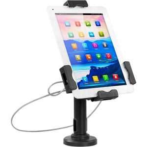 image:imageMountIt AntiTheft Universal iPad amp Samsung Tablet Floor Stand Kiosk Locking Clamp Height Adjustable 248425 360 Rotating POS Kiosk for 7911 Tablets SilverCounter  Bolton Base