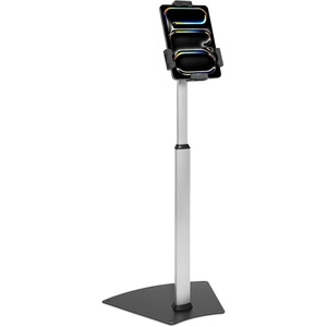 image:imageMountIt AntiTheft Universal iPad amp Samsung Tablet Floor Stand Kiosk Locking Clamp Height Adjustable 248425 360 Rotating POS Kiosk for 7911 Tablets SilverFloor  Stand