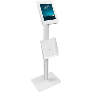 image:imageMountIt AntiTheft iPad Tablet Floor Stand Kiosk with Literature Holder Lockable Enclosure for iPad Gen 711 Pro amp Air A16 90 Rotation amp 75 Tilt Commercial Kiosk Stand Bolt Down Base BlackWhite