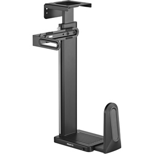 image:imageMountIt CPU Under Desk Mount Bracket Height Adjustable Heavy Duty Computer Tower Wall Mount 44 lbs Weight Capacity Adjustable Width Computer Case Holder Installation Under Desk or On Wall Black