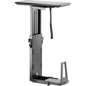 image:imageMountIt CPU Under Desk Mount Bracket Rack Adjustable Computer Tower Desk Mount with Sliding Track 33 lbs Capacity Black