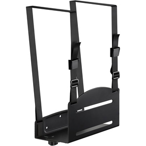image:imageMountIt CPU Wall Mount Bracket Desktop Computer Tower Holder with Safety Straps Heavy Duty Size Adjustable CPU Holder Steel Black 22 Lbs Capacity Saves Floor and Desk Spacewall mount