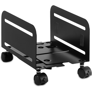 image:imageMountIt Computer Tower Stand Adjustable Mobile CPU Stand with Wheels HeavyDuty Steel Rolling Cart Fits Most PC Towers 487 to 85 Inch Width Under Desk Black
