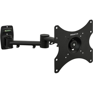 image:imageMountIt Full Motion TV Wall Mount Bracket for 1342 Screens  18 Articulating Arm Quick Release Plate Tilt Swivel Rotate AntiTheft Lock Single Stud Install Supports 44 lbs VESA 75200