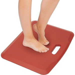 image:imageMountIt Standing Desk Floor Mat  Red Standing Comfort Mat for Standing Desk Home Office Kitchen Garage  AntiSlip Washable Surface 18x22  Rubberized Gel FoamRed