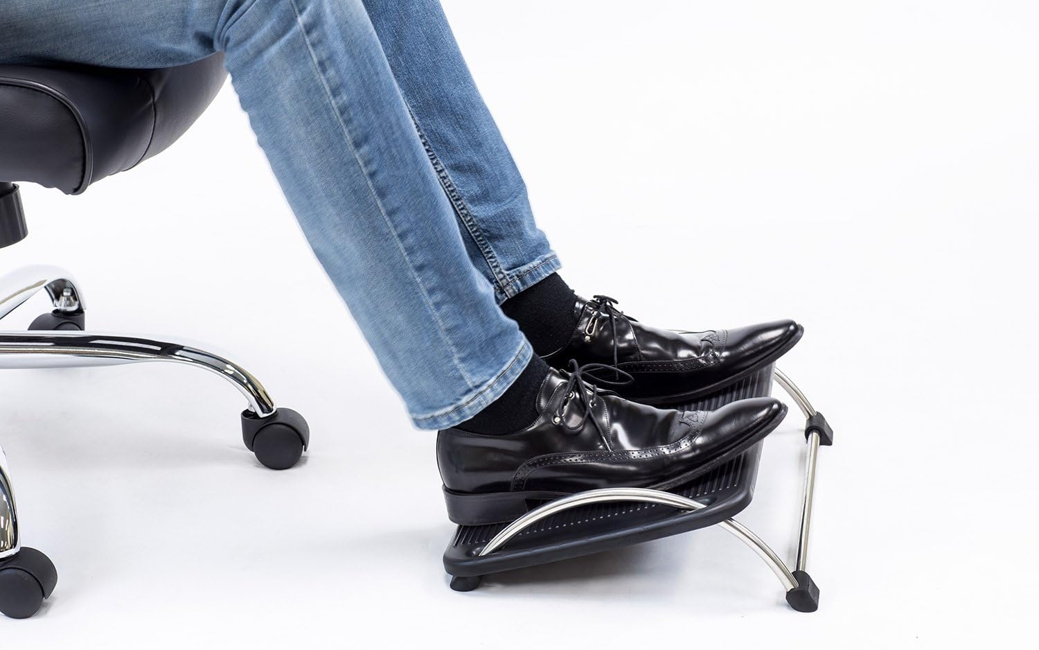 image:imageMountIt Tilting Footrest Under Desk Ergonomic Office Foot Rest Adjustable Computer Desk Foot Support Large Platform Elevated Office Footrest with Non Slip Platform17x1125x425 Inch Pack of 2