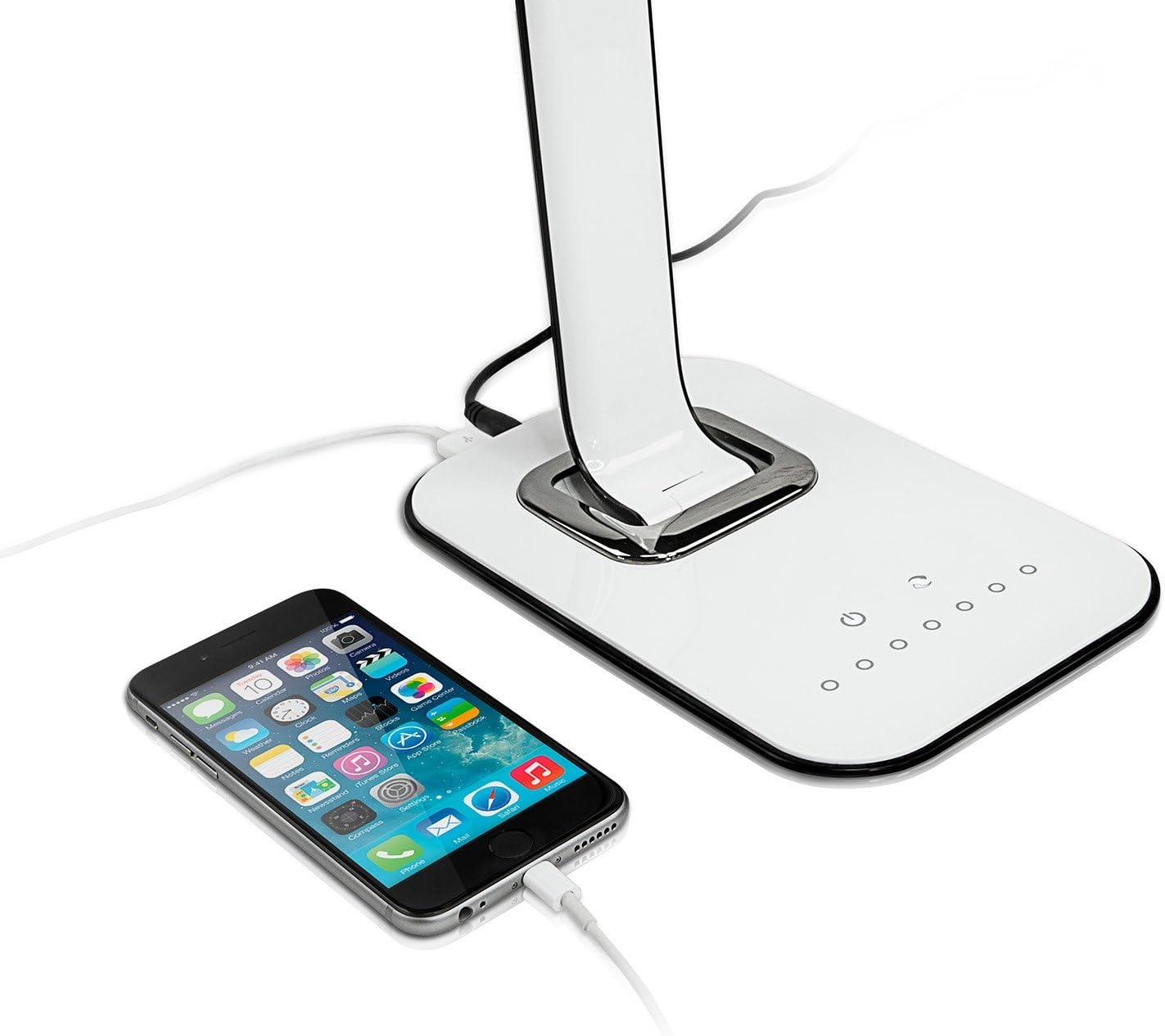 image:imageTurcom LED Desk Lamp With USB Charging Port Dimmable Touch Controls wColor Adjustment Eye Care Task Lamp 5W 1000 LuxMulticolor
