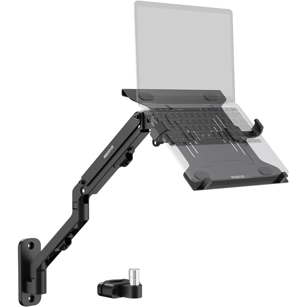 image:imageMountIt Ergonomic Laptop Arm for Wall or Pole Mounting Full Motion Adjustments Versatile Design Easy InstallationLaptop