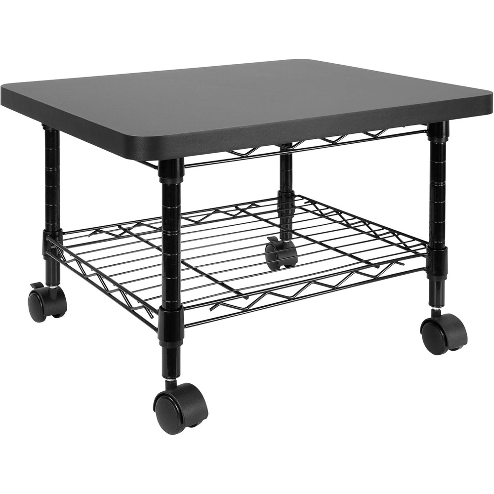 image:imageMountIt Printer Stand With Wheels 3Tier Large Printer Cart With Storage Shelves For 3D amp Laser Printer Scanner Heat Press Rolling Metal Utility Table For Home and Office Use 200 Lbs Capacity2Tier