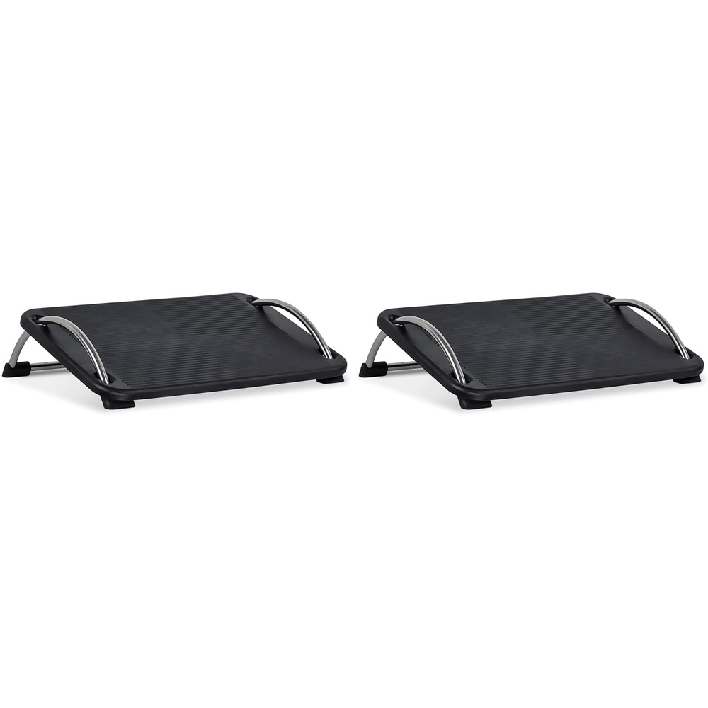 image:imageMountIt Tilting Footrest Under Desk Ergonomic Office Foot Rest Adjustable Computer Desk Foot Support Large Platform Elevated Office Footrest with Non Slip Platform17x1125x425 Inch Pack of 2