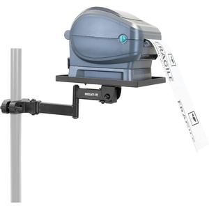 image:imageMountIt Printer Pole Mount for Thermal Label Printers Full Motion Arm with Rotating Tray Holds up to 11 lbs Swivel Rotate and Tilt Clamp Connection Arm Mount for Label Makers