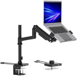 image:imageMountIt Proflex Series Premium Laptop Desk Mount with Pole Gas Spring Arm Fits 116173 Laptops up to 198 lbs USB 30 amp USBC Ports Full Motion TiltSwivel Clamp or Grommet