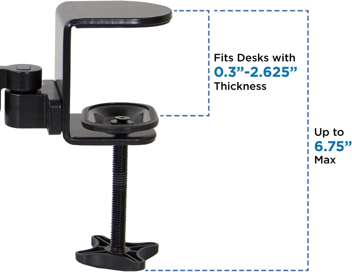 image:imageMountIt Adjustable Arm Rest for Desk Ergonomic Elbow amp Forearm Support Height Adjustable Full Motion Rotating Desk Arm with ClampOn Base for Computer amp Keyboard Use Steel Construction MI7145