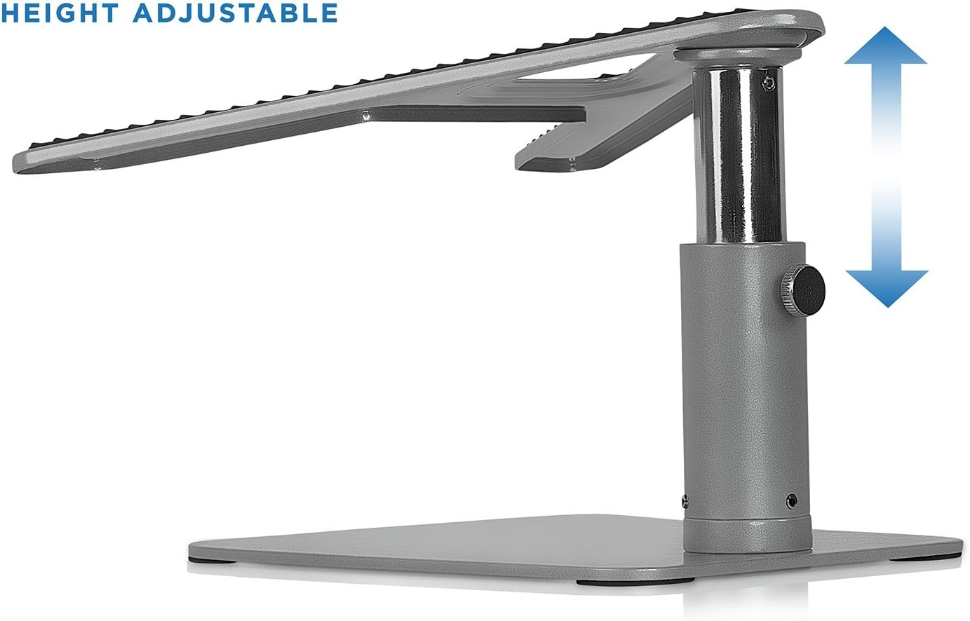 image:imageMountIt Adjustable Height Laptop Stand for Desk Ergonomic Laptop Riser for 1115 Inch Laptops Tilted Desktop Lift with AntiSlip Platform Up to 33 lbs