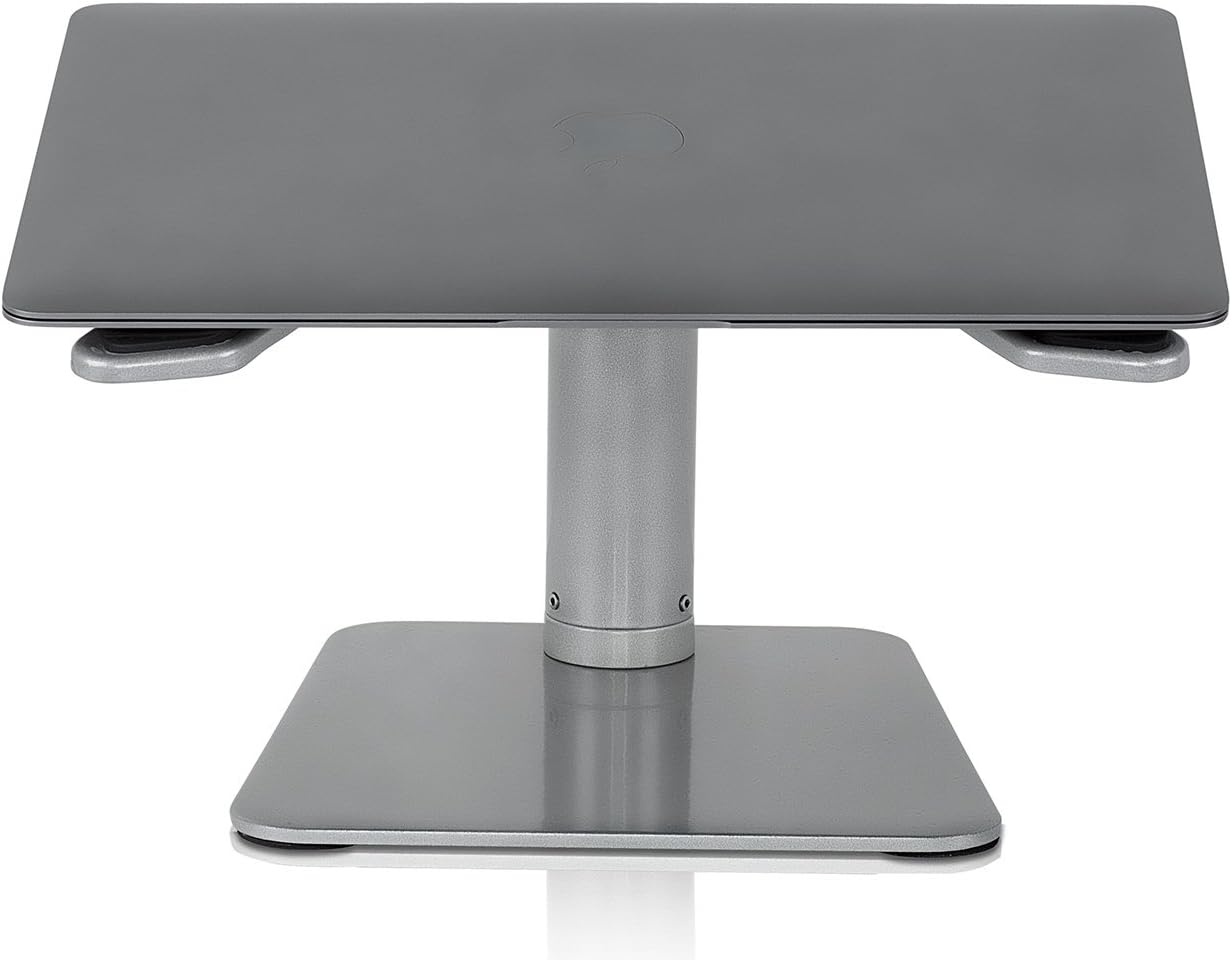 image:imageMountIt Adjustable Height Laptop Stand for Desk Ergonomic Laptop Riser for 1115 Inch Laptops Tilted Desktop Lift with AntiSlip Platform Up to 33 lbs