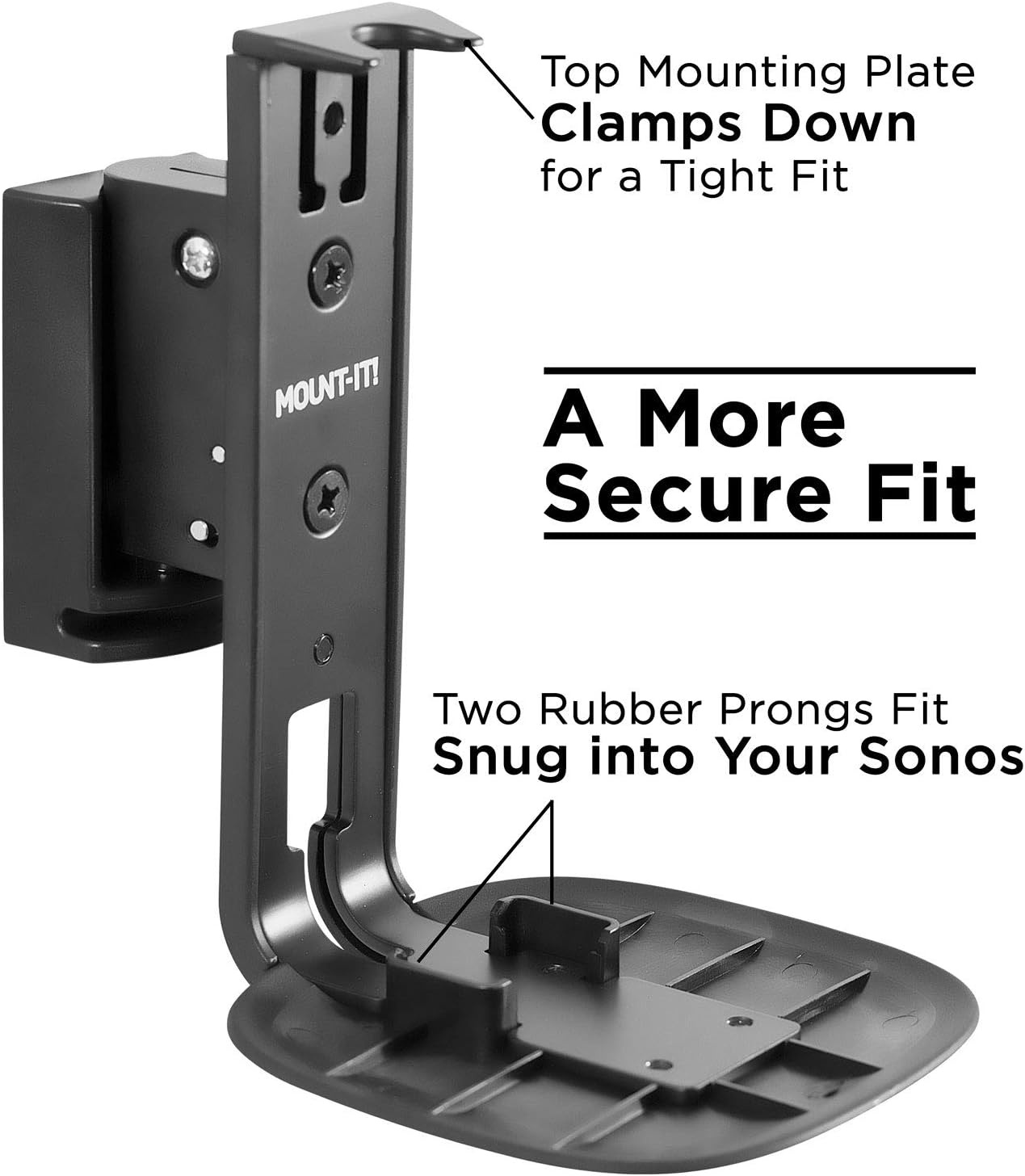 image:imageMountIt Adjustable Speaker Wall Mount for SONOS One One SL and Play1 Black